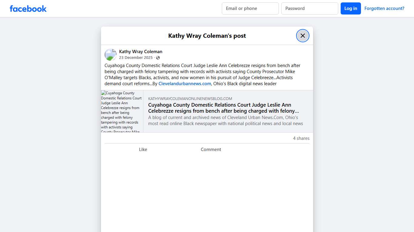Cuyahoga County Domestic Relations... - Kathy Wray Coleman Facebook